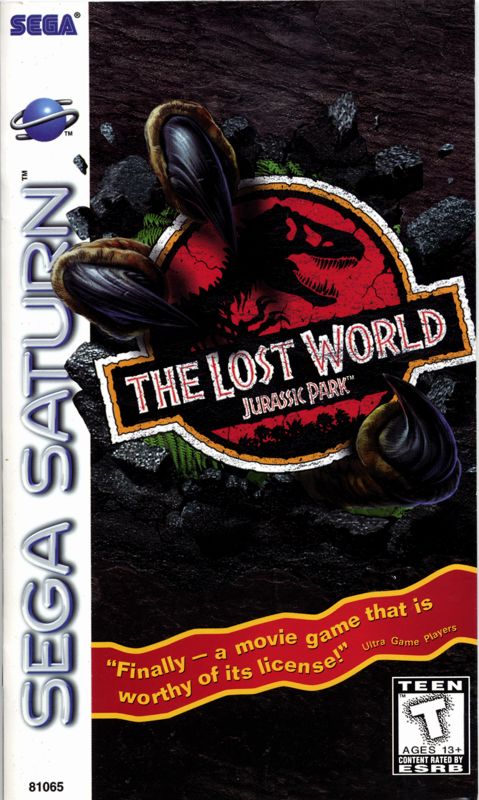 Lost World: Jurassic Park box art for Sega Saturn